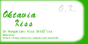 oktavia kiss business card
